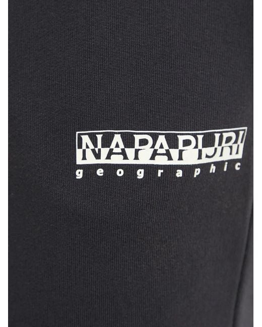 Napapijri Black Logo-Print Drawstring Track Pants for men