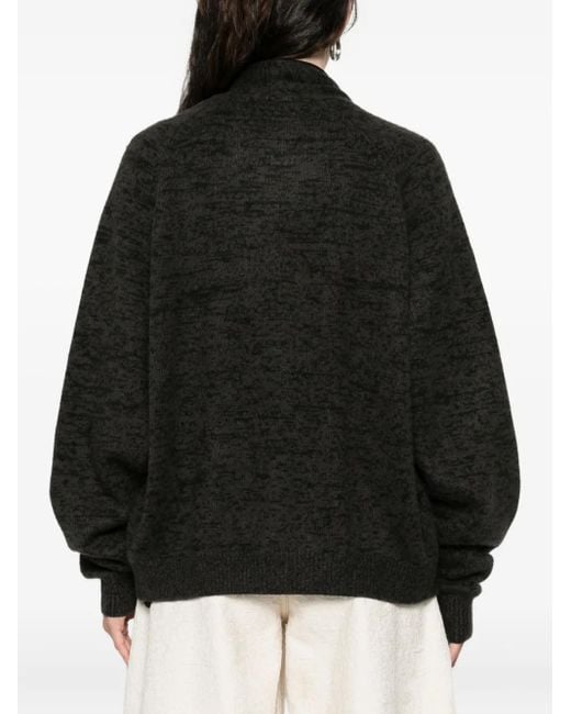 Frenckenberger Black Open-Front Cardigan