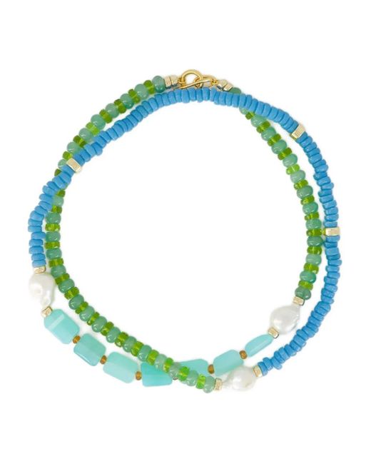 Lizzie Fortunato Green Cabana Halskette Mit Perlen