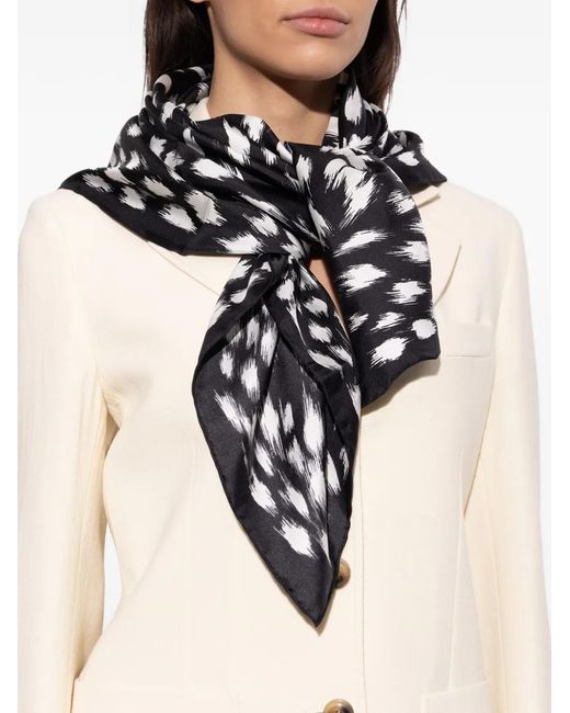 Givenchy Black Patterned Scarf