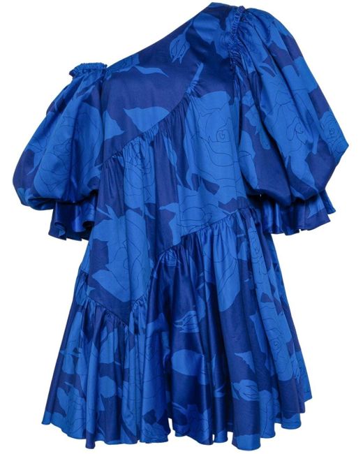 Aje. Casabianca Katoenen Mini-jurk in het Blue