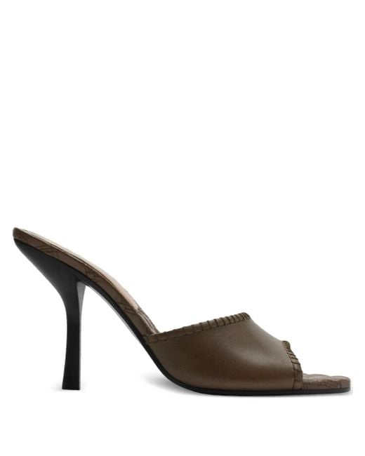 Burberry Brown Cabana Mules