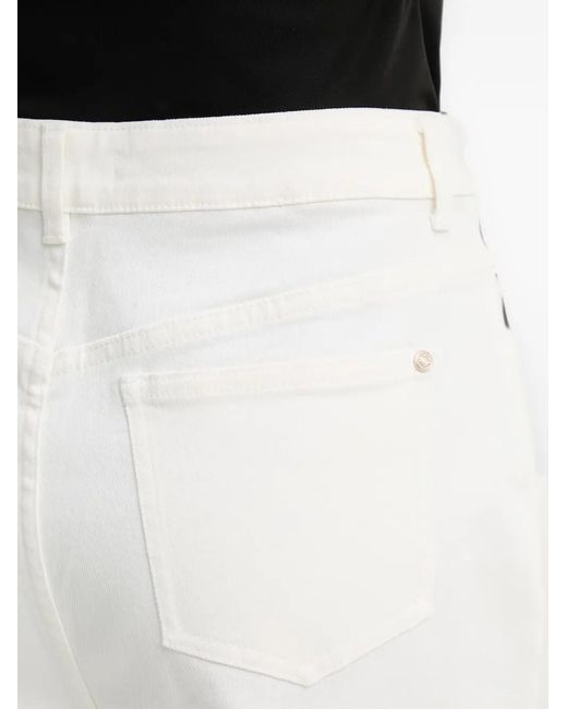 Morgan White Wide-Leg Jeans