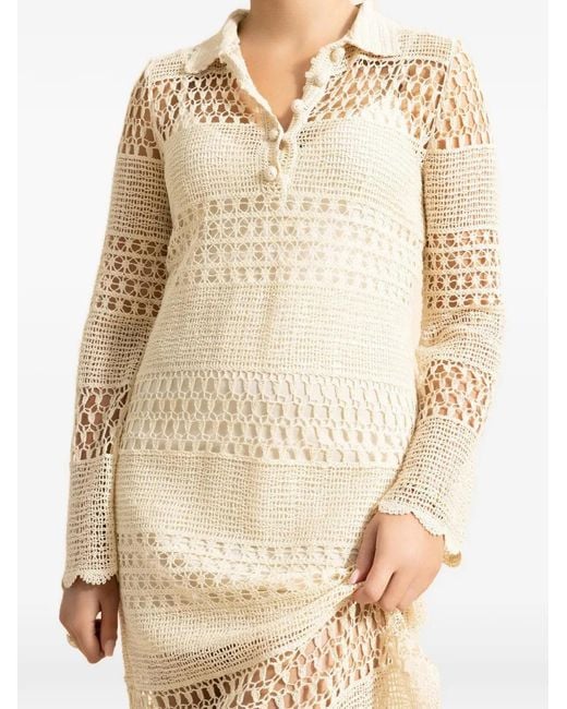 Zimmermann Natural Wanderlust Crochet Sun Dress