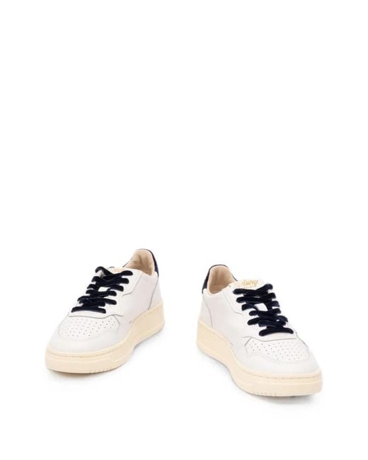 Autry Natural Medalist Leather Sneakers