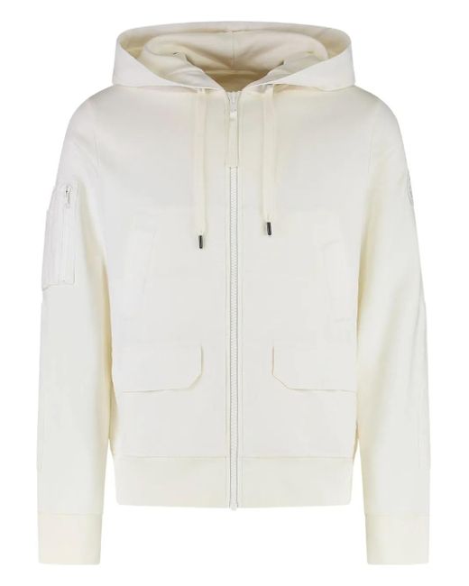 Canada Goose White Full-Zip Pocketed Hoodie for men