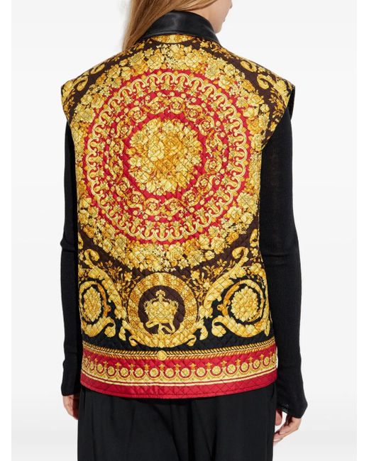 Versace バロックプリント キルティングベスト Multicolor