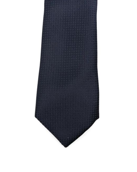Canali Blue Geometric-Pattern Tie for men