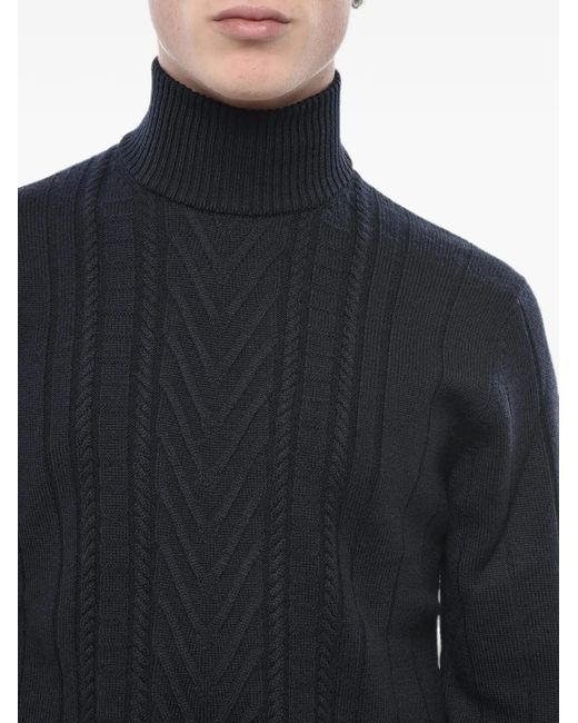 Paolo Pecora Blue Turtleneck Sweater for men