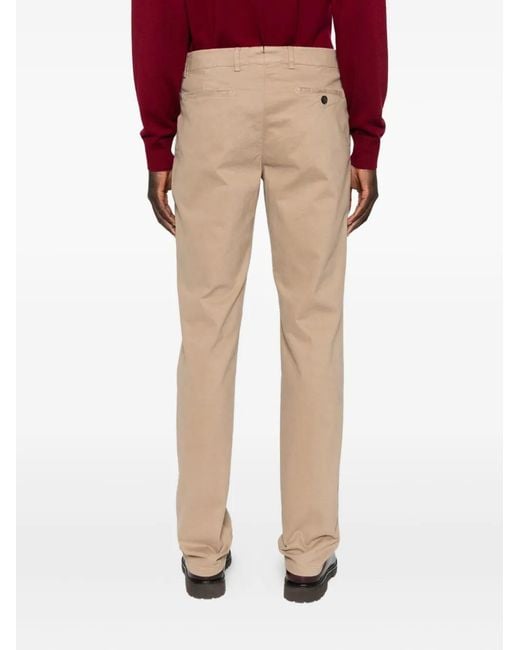 Berwich Natural Flat-Front Trousers for men