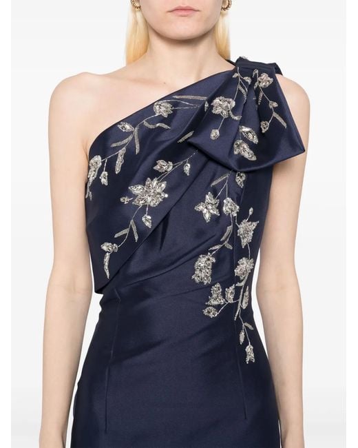 Sachin & Babi Blue Embellished Olivia Gown Dress