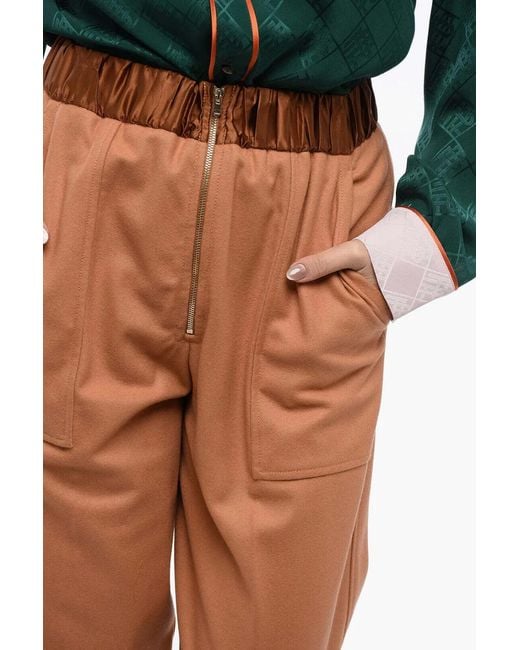 Forte_forte Black Elastic-Waistband Zip-Fastening Trousers
