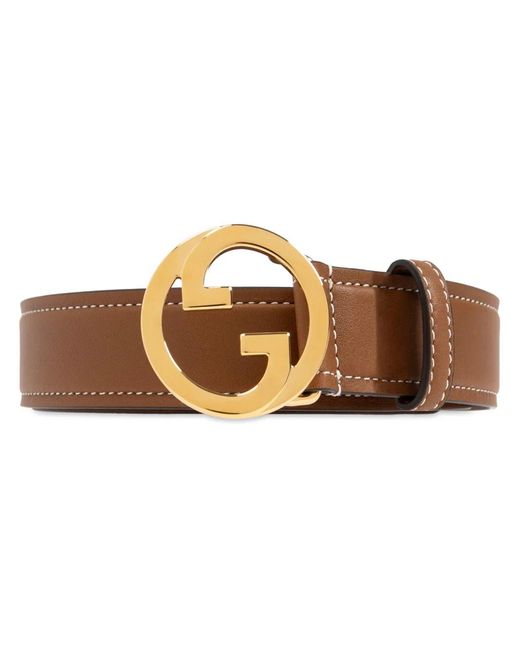 Gucci Brown Caramel Leather Blondie Belt