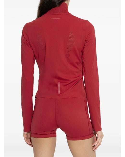 Adidas Red X Entire Studios Logo-Detail Zipped Jacket