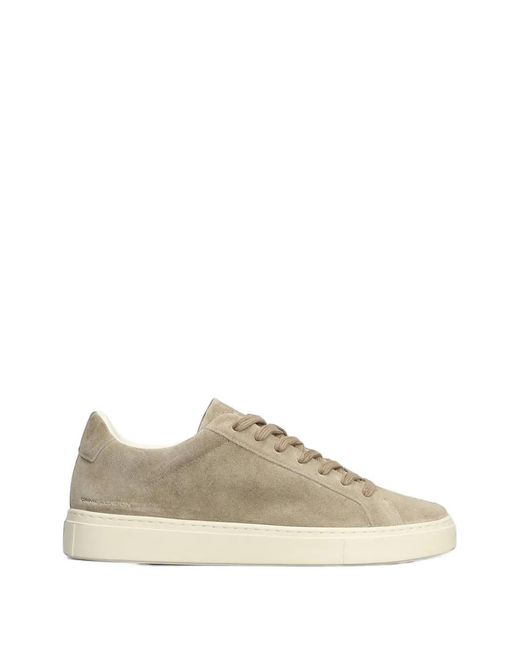 Crime London Natural Suede Low-Top Sneakers for men