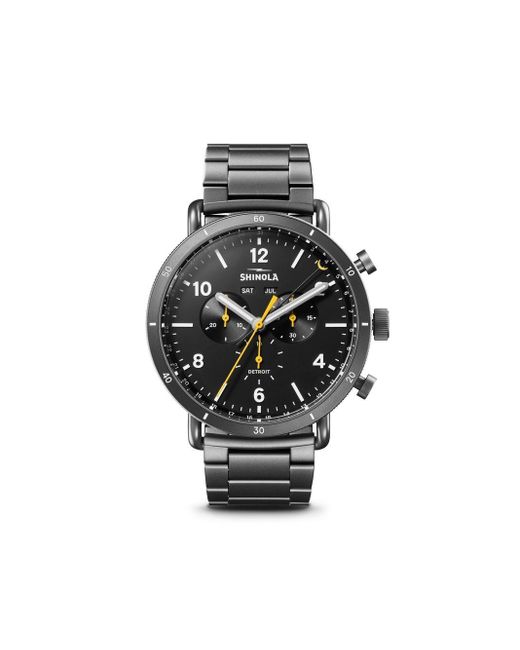 Shinola Black Canfield Sport 45Mm for men