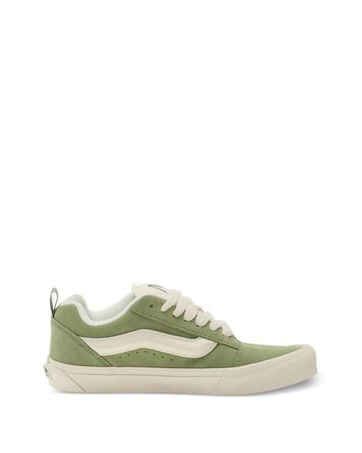 Vans Green Knu Skool Suede Side-Stripe Sneakers