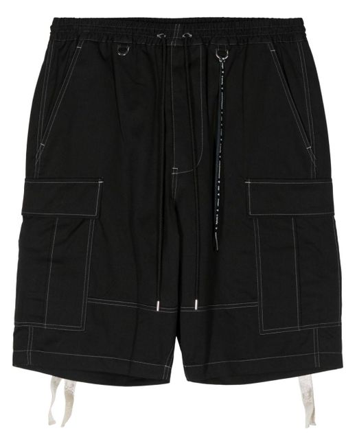 Mastermind Japan Black Skull-print Cargo Shorts for men