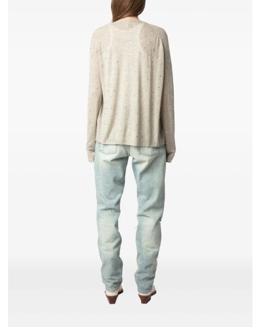 Zadig & Voltaire White Daffy Cardigan