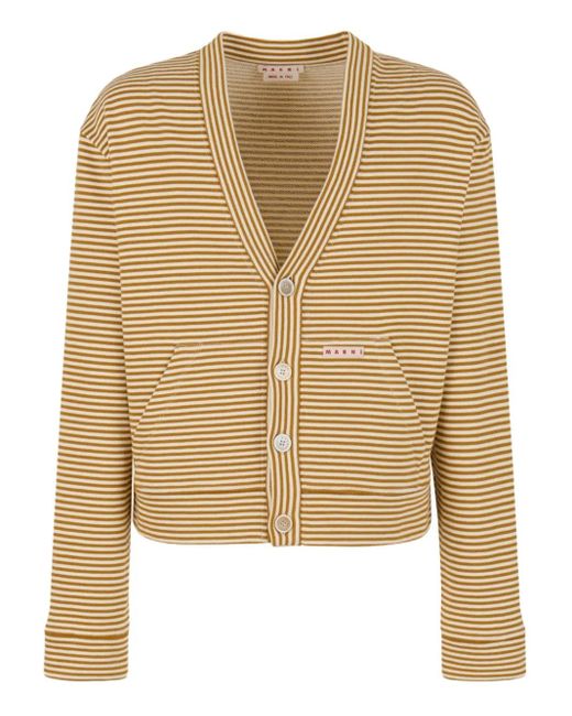 Cárdigan a rayas Marni de hombre de color Natural