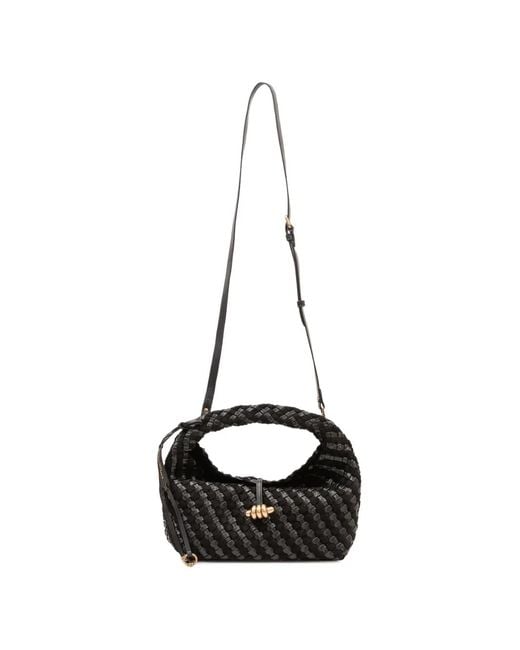 Gianni Chiarini Black Small Aurelie Woven Tote Bag