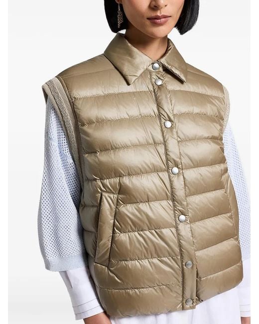 Peserico Multicolor Gilet À Design Matelassé