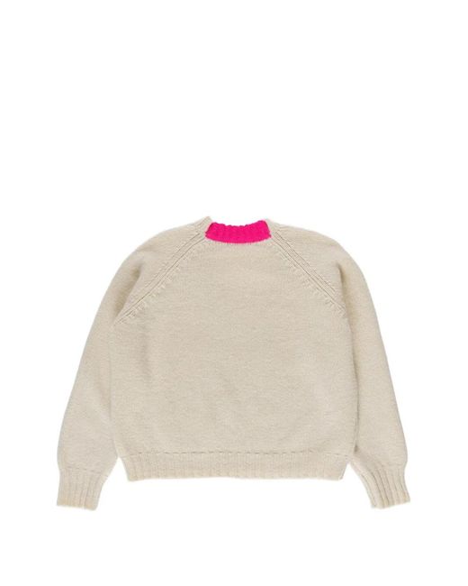 La Fetiche White Loose-Fit Jumper