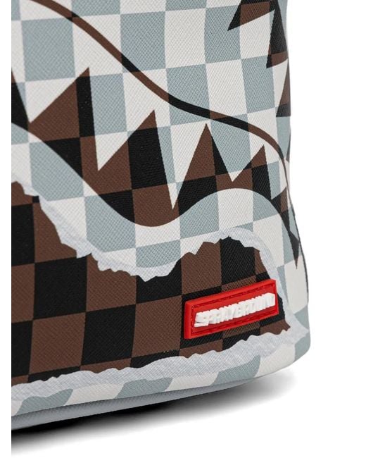 Sprayground Black Check-Patterm Backpack
