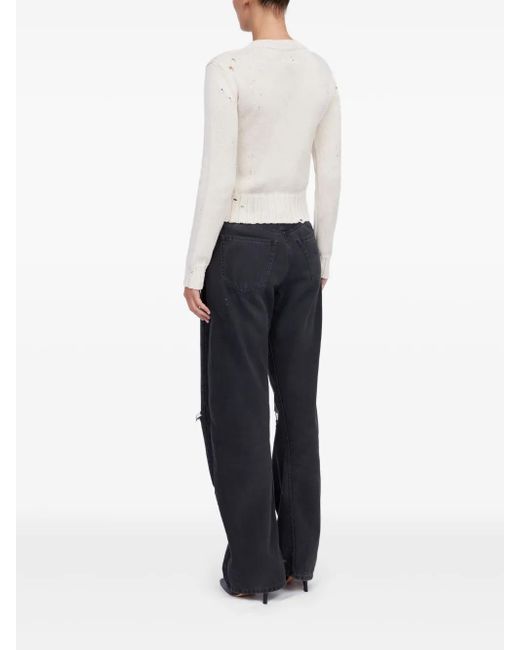 MM6 by Maison Margiela White Sweaters