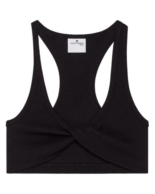 Courreges Black Twist Top