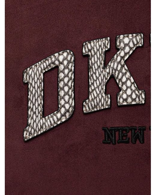 DKNY Purple Hadlee Logo-Patch Tote Bag