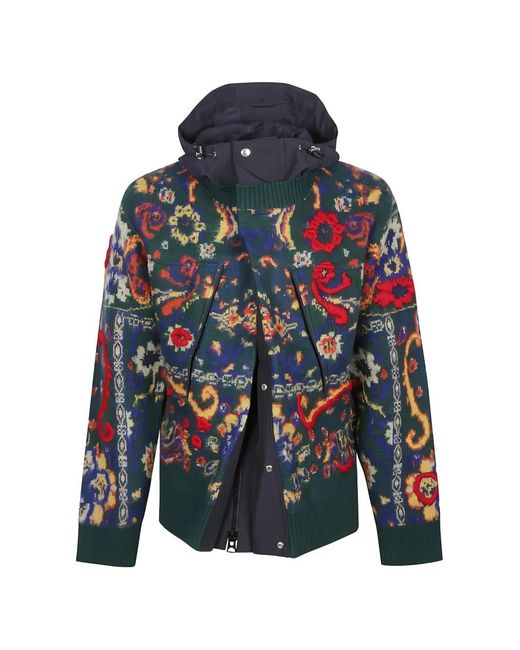 Sacai Blue Paisley-Pattern Wool Jacket for men