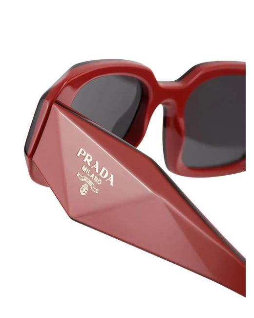 Prada Brown Symbole Rectangle-Frame Sunglasses