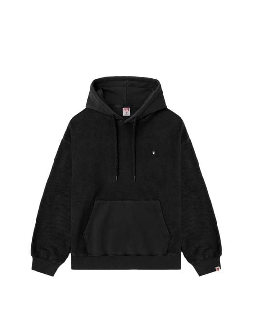 A Bathing Ape Black Patch-Pocket Cotton Hoodie