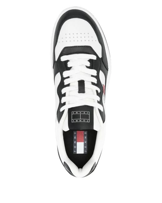 Tommy Hilfiger White Panelled Logo-Patch Sneakers for men
