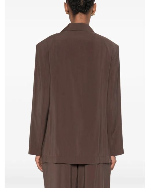 ViCOLO Brown Double-Breasted Blazer