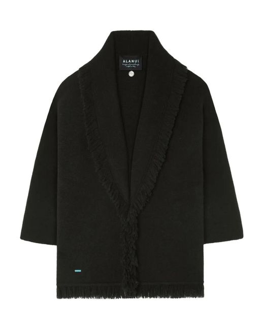 Alanui Black Finest Fringed Cardigan