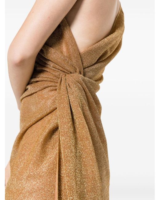 Oseree Midi-jurk Met Geknoopt Detail in het Natural