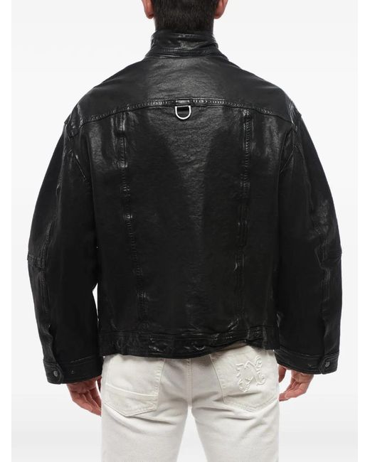 Neil Barrett Black Veste Boutonnée En Peau De Mouton Retournée for men