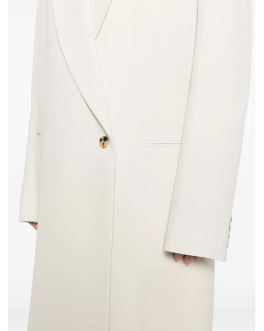 Calvin Klein White Evelyn Shawl Collar Coat