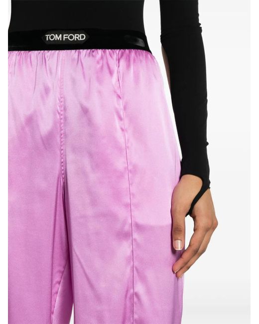 Tom Ford Pink Satin Pyjama Trousers