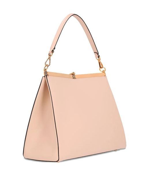 Etro Pink Large Vela Leather Tote Bag