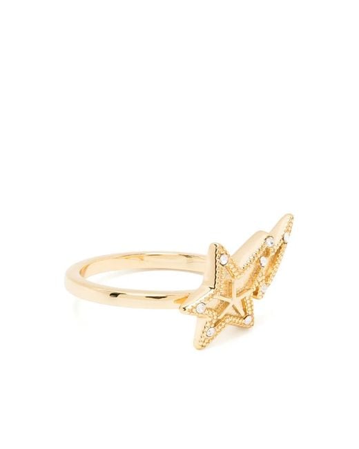 A Bathing Ape Metallic Signature Star Bolt Motif Ring