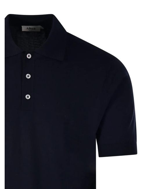 Altea Blue Buttoned Polo Shirt for men
