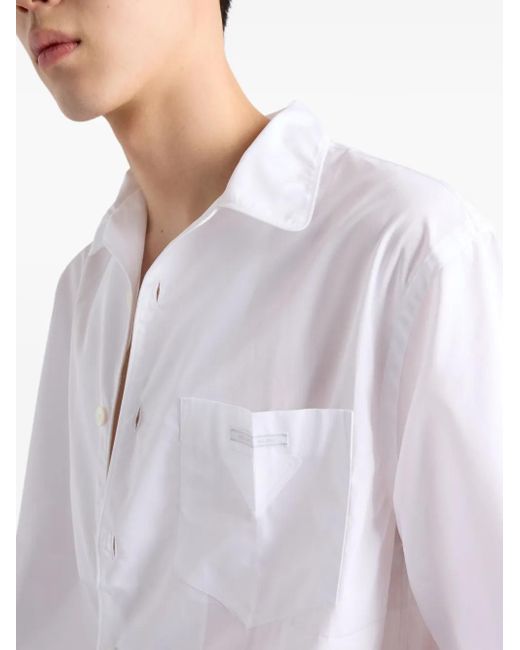 Prada Bowlinghemd aus Baumwolle in White für Herren