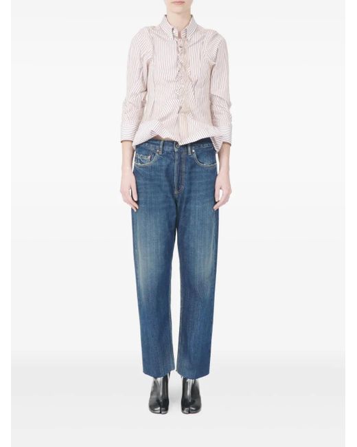 Maison Margiela Blue Pants 5 Pockets Clothing