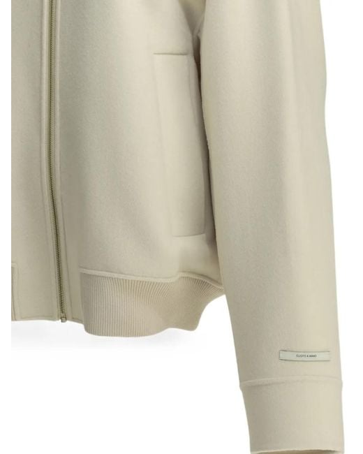 Sportmax White Wool Bomber Jacket