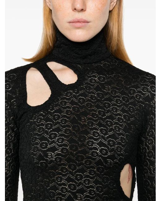 Victoria Beckham Black Dévorè Dress
