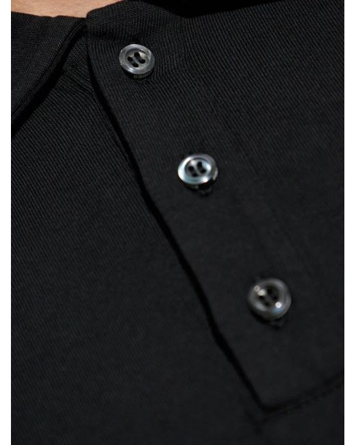 DSquared² Black Obsessed2-Pocket Polo Shirt for men