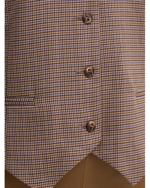 La Petite Francaise Brown Gratifiant Houndstooth V-Neck Waistcoat